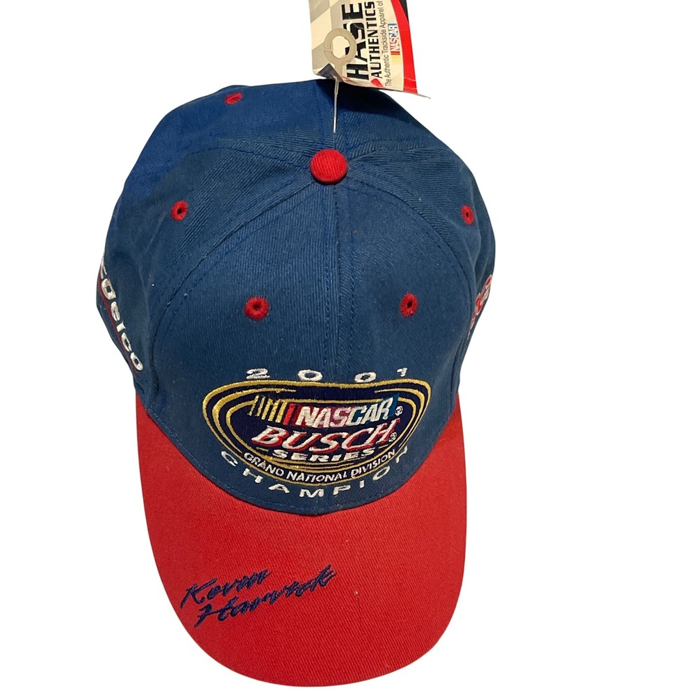 Chase Authentics NASCAR Hat Mens OSFM Blue Cotton Kevin Harvick Busch Series2001